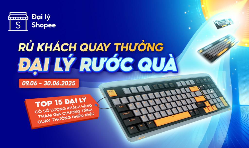  Sinh nhật lớn l&agrave;m sao c&oacute; thể thiếu qu&agrave; to. Mừng Đại l&yacute; Shopee thổi nến 11 tuổi, kh&ocirc;ng chỉ kh&aacute;ch h&agrave;ng của qu&yacute; Đại l&yacute; c&oacute; cơ hội săn thưởng m&agrave; qu&yacute; Đại l&yacute; cũng c&oacute; cơ hội rinh về qu&agrave; tặng si&ecirc;u xịn khi mời được kh&aacute;ch h&agrave;ng của m&igrave;nh tham gia chương tr&igrave;nh quay thưởng của Đại l&yacute; Shopee. Nhập tiệc ngay h&ocirc;m nay! 
 
 
 
 THỜI GIAN CHƯƠNG TR&Igrave;NH 
 &Aacute;p dụng song song c&ugrave;ng chương tr&igrave;nh quay thưởng Đ&Oacute;N SINH NHẬT CHILL, BẬT TUNG CHẤT REAL từ ng&agrave;y 09.06 - 30.06.2025 
 ĐỐI TƯỢNG THAM GIA 
 
 Chương tr&igrave;nh &aacute;p dụng cho tất cả Đại l&yacute; đang sử dụng t&agrave;i khoản Đại l&yacute; Shopee (kh&ocirc;ng bao gồm