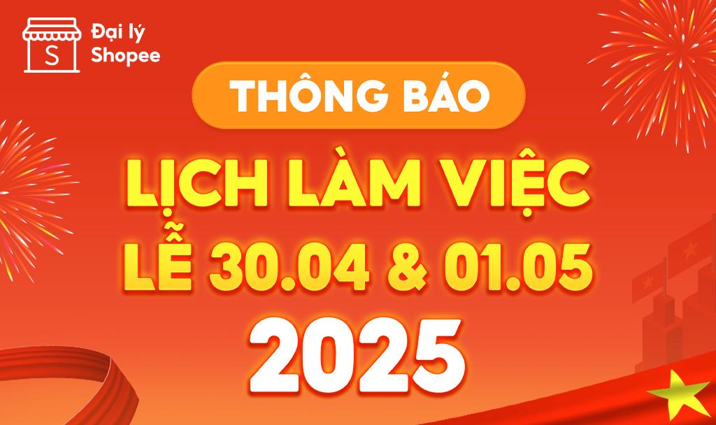  K&iacute;nh gửi Qu&yacute; Đại l&yacute;, 
 
 Nhằm gi&uacute;p Đại l&yacute; c&oacute; thể chủ động xử l&yacute; c&aacute;c vấn đề thanh to&aacute;n trong tuần lễ 30.04 &amp; 01.05 sắp đến, Qu&yacute; Đại l&yacute; h&atilde;y cập nhật ngay lịch l&agrave;m việc của c&aacute;c bộ phận như sau: 
 
 
 Qu&yacute; Đại l&yacute; c&oacute; thể tham khảo th&ecirc;m lịch l&agrave;m việc từ ph&iacute;a c&aacute;c ng&acirc;n h&agrave;ng để chủ động trong việc kinh doanh. B&ecirc;n cạnh đ&oacute;, đội ngũ nh&acirc;n vi&ecirc;n trực tổng đ&agrave;i của c&aacute;c ng&acirc;n h&agrave;ng vẫn hoạt động b&igrave;nh thường v&agrave;o ng&agrave;y Lễ, Tết qua c&aacute;c Hotline để hỗ trợ cho kh&aacute;ch h&agrave;ng kịp thời. Đại l&yacute; Shopee khuyến kh&iacute;ch Qu&yacute; Đại l&yacute; thực hiện nạp tiền